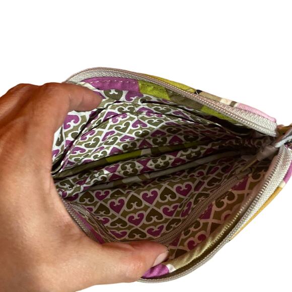 Vera Bradley Purple & Green Multicolor Colorful Portobello Zip Wristlet Women - Picture 3 of 8